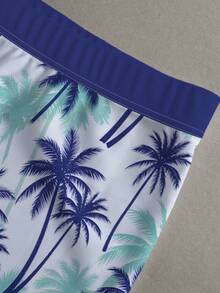 Manfinity KASUA Men's Botanical Print Summer Beach Swim Trunks, Holiday - Multicolor - View 3