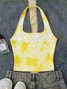 Áo tank top dài màu trắng kiểu yếm, ôm dáng, thích hợp cho bé gái tuổi teen, thích hợp mặc mùa hè. - Nhiều màu - Xem 2