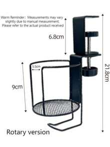 Office Side-Mounted Fixed Cup Holder, Non-Slip Mug Tray, Desktop Space Saving Folding Rack Bathroom Bathroom Accessories Bathroom Tools - various - View 9