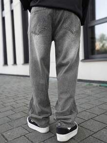 Artur Kramer Quần Jeans Denim Màu Xám Nhạt Rộng Rãi Thường Ngày Thời Trang Nam - Màu Xám nhạt - Xem 2
