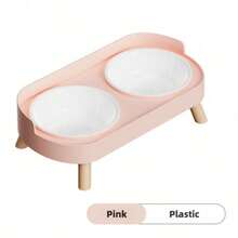 PETSIN Stainless Steel/PVC Pet Bowl Set With Stand, Dual Bowls, Suitable For Small Dogs And Cats, With Splash Guard - Pet Feeder - 150ml - View 14