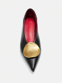 Bholvia Chaussures Babies à boucle de sangle et talon mi-haut, escarpins à bout pointu et talons fins pour femmes, mules - Noir - Voir 8
