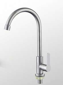 1 Vòi bếp gắn tường dễ lắp đặt - Tay cầm đơn, nước nóng lạnh, vòi dài xoay được, thích hợp cho bồn rửa, phòng tắm, phòng giặt và ban công (Mạ crom, Đen, Tùy chọn) - Nhiều màu - Xem 9