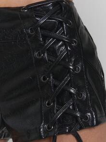 MUSERA Quần short siêu ngắn gợi cảm với chi tiết buộc dây, thích hợp cho mùa hè, mùa xuân, lễ hội, kỳ nghỉ, tiệc tùng, đi chơi. - màu đen - Xem 6
