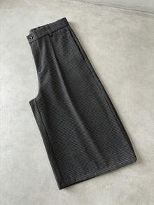 Manfinity Roghcode Men's Street Style Casual Shorts, Fashionable And Versatile, Holiday - Black - View 5