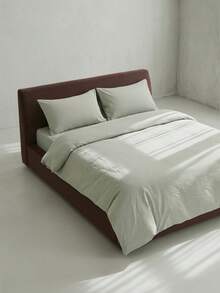 Veyra Day 2/3 Pieces100% Polyester 3D Bubble Texture Bedding (Duvet Cover + 1/2 Pillowcases, No Comforter Included), All-Season Modern Polyester Bedding Collection - bean green - View 9