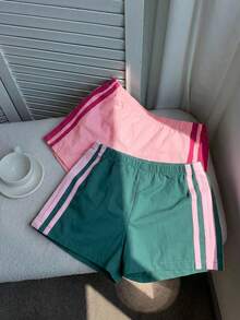 SHEIN 2 piezas Conjunto de ropa casual de unicolor tejido para niña bebé - Multicolor - Ver 4