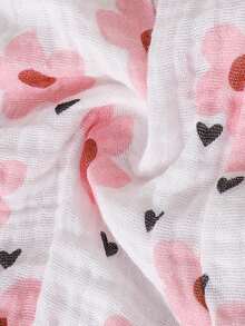 Cozy Pixies Bộ quần short phồng xếp ly, cạp chun, họa tiết trái tim và hoa cho bé sơ sinh, quần đèn lồng cho bé gái, quần lót cho bé, quần short mùa hè cho bé. - Màu Hồng baby - Xem 6