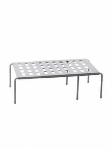 1 buah Rak Sepatu Berlapis, Dapat Dilepas, dan Elastis, Warna Solid, Rak Penyimpanan Plastik Hemat Ruang untuk Dapur, Ruang Tamu, Kamar Tidur - Grey - View 7