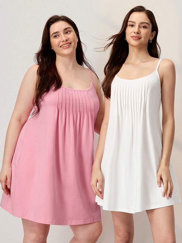 Pleated Camisole Design Sleep