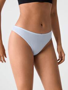 Loungeista 3pcs/Set Solid Color Comfortable Cotton Sexy Low-Rise Women's Thong Panties, Suitable For Valentine's Day, Spring/Summer - Multicolor - View 10