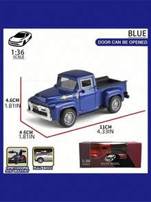 1pc Retro Alloy Metal Pickup Truck Decoration - Pink & Red Classic Car Model With Decor, Openable Doors, Required - Ideal For Home & Office Decor, Toy Vehicle Collection - Multicolor - View 17