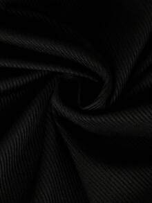 GlowEve CURVE Plus Size Women's Spring/Summer New Casual Elegant Commuter Color Block Shirt Collar Off Shoulder Short Sleeve Fitted Stylish Asymmetric Hem Blouse - Black and White - View 5