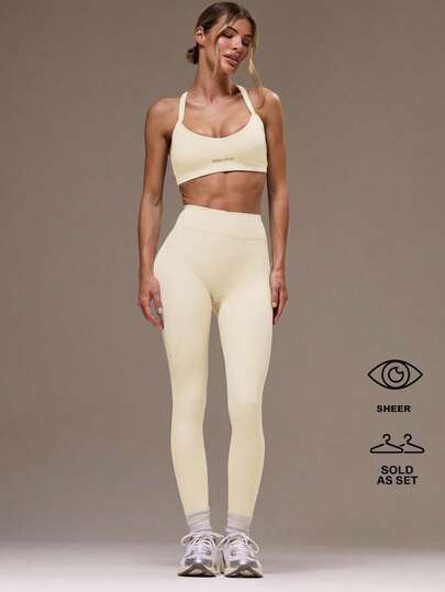 Musera Sport Seturi sport pentru femei, top și colanți cu spate încrucișat, sală de fitness, vară