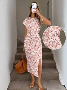 SHEIN LUNE 1. Đầm midi không tay xẻ cao, thắt eo thanh lịch, in họa tiết, thích hợp mặc mùa hè\N2. Đầm ôm sát cơ thể nữ, chất liệu có họa tiết\N3. Trang phục sinh nhật cho nữ\N4. Bộ đồ tập thể dục cho nữ\N5. Đầm dự tiệc cưới cho nữ\N6. Trang phục công sở cho nữ - Nhiều màu - Xem 1