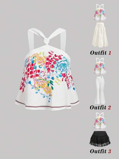 SHEIN MOD Women's Summer Casual Printed Camisole Top
