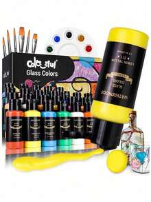 12/24 Colors Fabric Paint Set For Clothes With 6 Brushes, 1 Palette,Permanent Textile Puffy Paint Kit For Shoes, Canvas,14/26 Colors, 30ml/1.01oz Each Tube - Single Piece - View 15