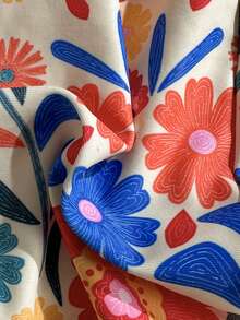 Swim Lushoire Áo tắm liền thân cổ chữ V khoét sâu họa tiết retro mới về, kiểu dáng trưởng thành, mùa xuân/hè. - Nhiều màu - Xem 4