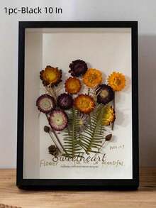 1个DIY干花相框，带遮光盒，镂空相框，收纳盒，小雕像展示框，标本展示框，模型展示架。适用于干花展示、照片礼品、母亲节、复活节、开斋节及其他节日装饰。 - 彩色 - 查看 8