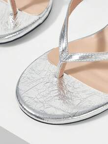 Mnmlis Women's Fashionable And Comfortable Versatile Platform Wedge Sandals Summer Shoes - Silver - View 4