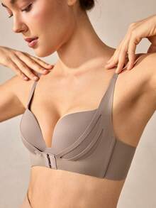Veilyse Áo lót nâng ngực siêu nâng ngực dành cho nữ, cúp ngực nhỏ được thiết kế để tạo hiệu ứng ngực lớn hơn - màu nâu - Xem 7