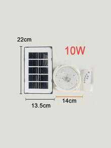 Solar Ceiling Light With Remote Control Indoor Outdoor Upgrade 100W Solar Wall Shed Lights, Solar Porch Ceiling Light Pendant Daytime Work Lights Shed Lamp For Garage Gazebo Barn, Patio, Carpot, (10W/25W/60W/100W) - White - View 10