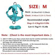 Reflective Pet Harness And Leash Set For Dog & Cat, Escape Proof Adjustable Small Dog Harness With Soft Mesh - Green - View 12