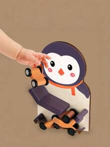 MINKOJA Wooden Cartoon Ramp Racer Car Toy – Slide-Down Track For Visual Tracking & Focus Training, Early Learning Game For Boys & Girls, Perfect Birthday/Christmas Gift - Multicolor - View 3