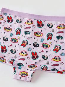 Chillnights THE POWERPUFF GIRLS X SHEIN 女士卡通印花休闲日常三角裤 - 彩色 - 查看 5