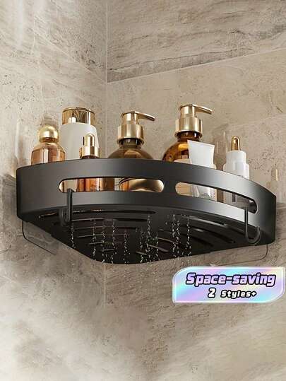 2Pcs Corner Shower Caddy, Bathroom Storage Rack, Indoor Shower Shelf, Shampoo Holder, Kitchen Bathroom Storage Box, Shower Basket, Space Saving Triangle Corner Shelf - Durable Wall Mounted Bathroom Shampoo, Soap And Cosmetics Storage Rack - Easy Installation, Anti-Slip Design, Bathroom Accessories Home Bathroom Decor Bathroom Organizer Fall Decor Back To School
