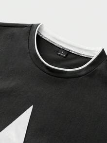 SWAVVY Men's Printed Long Sleeve T-Shirt - Grey - View 3