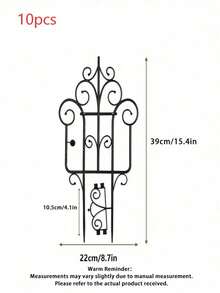 5/10/20PCS Decorative Garden Border Fence, Outdoor Yard Garden Plastic Border Fence, Plant Boundary Lawn Edging, Create Cozy Home, Black/White - multicolor - View 12