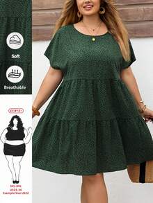 SHEIN CURVE+ 22號大尺碼女款音樂節海灘度假波希米亞風春夏復古洋裝 - 彩色 - 查看 8