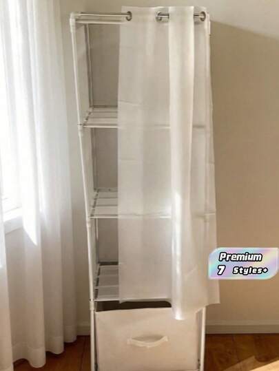 1个便携式折叠衣柜储物柜，易于组装的多功能收纳架，非常适合宿舍、公寓和出租房使用。