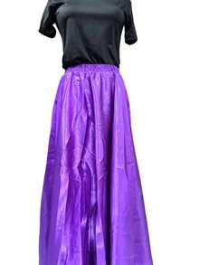 Đầm khiêu vũ dài thời trang, làm từ sợi polyester, váy ba lê satin dành cho nữ, thích hợp cho múa bụng, khiêu vũ, múa flamenco và múa rock. - Nhiều màu - Xem 22