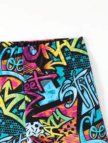Quần bơi nam tuổi teen in chữ, cạp chun co giãn, kiểu dáng thường ngày. - Nhiều màu - Xem 4