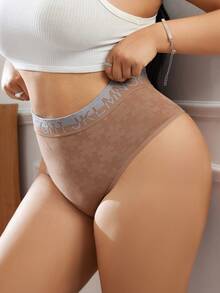SHEIN 1 Stück nahtlose, bequeme und hautfreundliche Damen Slip in Große Größen - Kaffeebraun - Übersicht 6