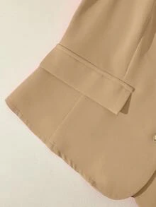 GlowEve CURVE Plus Size Shirt With Design Sense, Commuting Versatile Slimming Waist High-Quality Elegant Fashion Round Neck Intellectual - Brown - View 3