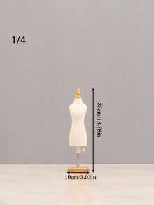 Un mini modèle DIY pour la conception de vêtements, adapté à l'utilisation dans la conception de mode, l'enseignement de l'épinglage sur les vêtements, etc. Le petit mannequin peut être utilisé pour concevoir des vêtements de poupée et des modèles de coupe tridimensionnelle mini BJD pour les filles. - Beige - Voir 9