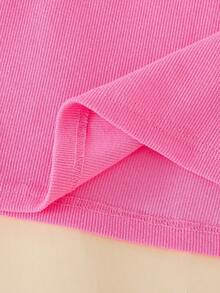 Bộ 2 áo croptop ôm dáng, họa tiết khăn tắm 3D thêu nổi bật, màu trắng và đỏ hồng, thích hợp cho kỳ nghỉ. - Nhiều màu - Xem 7