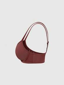 SHEIN 3pcs Comfortable Bras & Wireless Bras (Red + Beige + Reddish Brown) - Multicolor - View 6