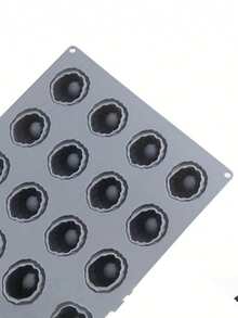 1pc Silicone Raspberry Charlotte Cake Mold, 24-Cavity Non-Stick Baking Mold For Making Raspberry Tarts, Mousse Cakes, Jelly Rolls, Baking Accessories - Grey - View 7
