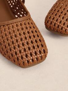 Rosivie Woven Casual Versatile Breathable Comfortable Women Flats For Christmas - Khaki - View 5