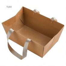 Túi quà tự làm, có quai xách, làm bằng giấy Kraft và bìa cứng, kích thước 9.8 x 6.5 x 4.3 inch, dùng để đóng gói quà tặng, thích hợp cho tiệc cưới, lễ tốt nghiệp, kỷ niệm hoặc trưng bày quà tặng. - Nhiều màu - Xem 8