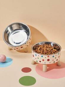 PETSIN 1个加高不锈钢宠物碗，防滑防溢，适用于猫狗 - 200ml-300ml - 查看 6