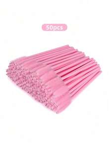 1/10/50/100/200/250/500Pcs Disposable Pink Eyelash Brushes Mascara Wands Lash Eyebrow Spoolies Mini Makeup Applicators - Pink - View 10