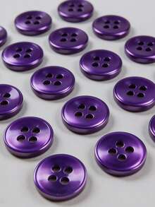 50/100/200/300/500/1000 Pcs Buttons - Dark Purple Vintage Round Buttons For DIY Projects, Shirts, Sewing, Small Accessories (E.G., Wallets) And DIY Wallet Making. - Deep Purple - View 5