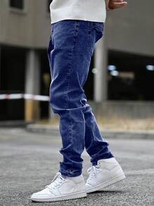Devon Thys Quần Jeans Ôm Vừa Túi Giặt Cao Cấp Cổ Điển Cho Nam Trưởng Thành - Rửa tối - Xem 7