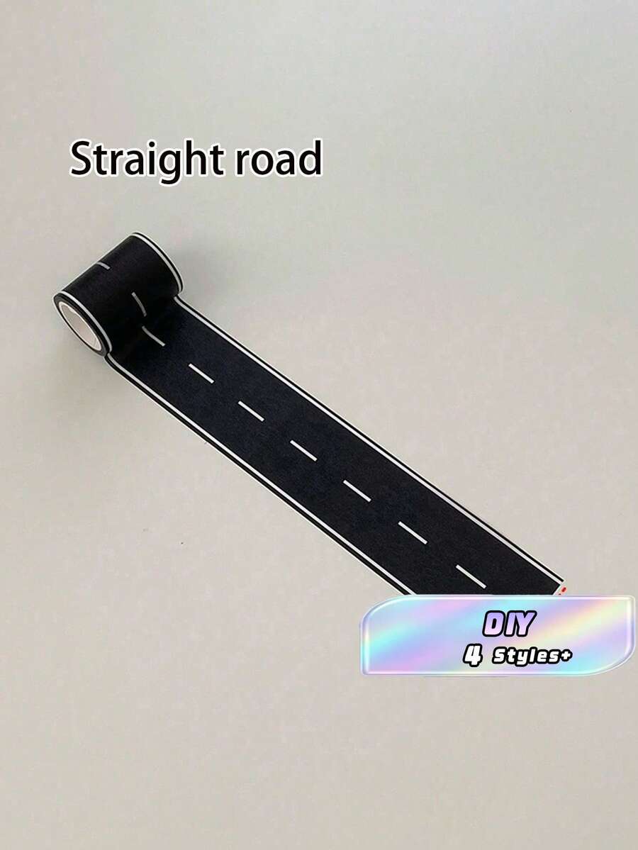 卡通 DIY 道路軌道交通與紙膠帶鐵路道路膠帶汽車火車轉角貼紙,居家裝飾貼紙、牆貼、乙烯基貼紙,春季裝飾品 Rama 裝飾貼紙禮物,生日畢業禮 - 彩色 - View 1