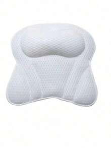 Premium 4D Breathable Mesh Bath Pillow | Ergonomic Neck & Back Support Design, Strong Suction Cup | Removable Waterproof Pillow Cover, Home SPA Relaxation Bath Accessory, Pregnancy-Friendly Bathing Gift Bathroom Decor Summer Bathroom Accessories Back To School - Multicolor - View 9